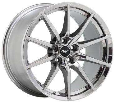 19x10.5 19x11 Ford Mustang GT350 Bright Chrome wheels Factory OEM 10053 10054