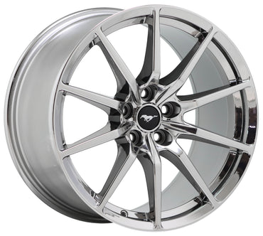 19x10.5 19x11 Ford Mustang GT350 Bright Chrome wheels Factory OEM 10053 10054
