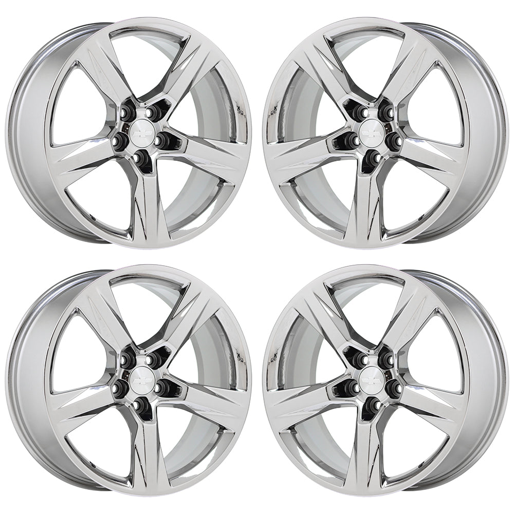 20x8.5" 20x9.5" Camaro SS Bright Chrome wheels rims Factory OEM set 5760 5764