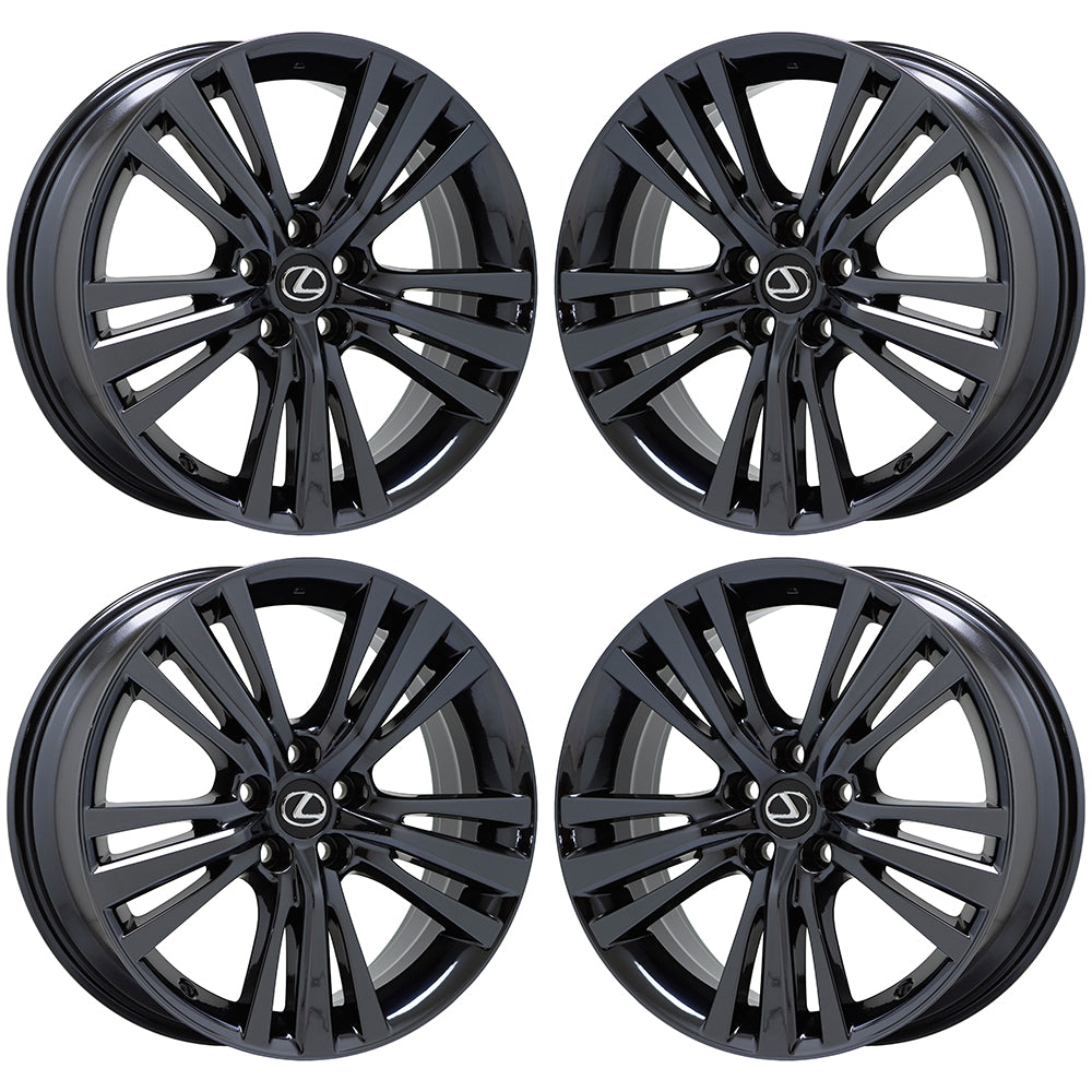 19" Lexus RX350 RX450H Gloss Black wheels rims Factory OEM set 74301 EXCHANGE