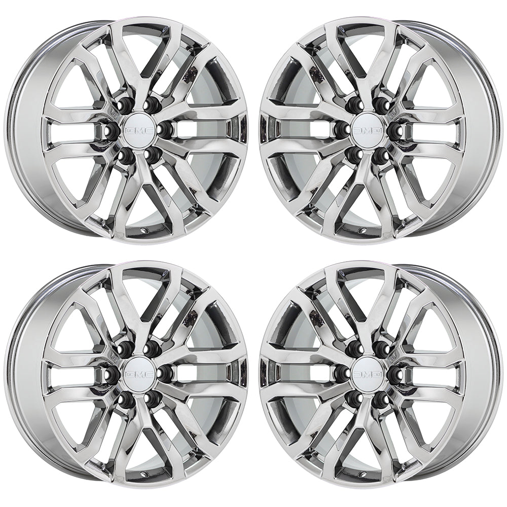 20" GMC Sierra Yukon 1500 Bright Chrome wheels rims Factory OEM set 5924