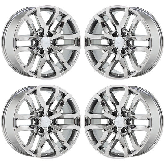 20" GMC Sierra Yukon 1500 Bright Chrome wheels rims Factory OEM set 5924