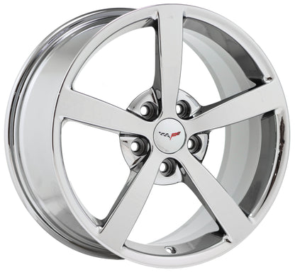 18x8.5" 19x10" Corvette Bright Chrome wheels rims Factory OEM 5339 5344 EXCHANGE
