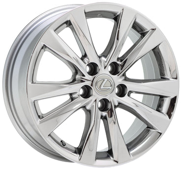 17" Lexus ES350 Bright Chrome wheels rims Factory OEM set 74224