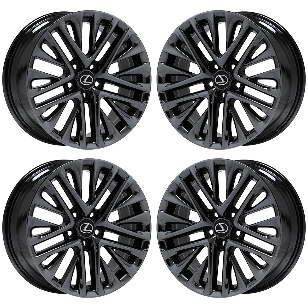 18" Lexus ES350 Black Chrome wheels rims Factory OEM set 74278