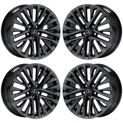 18" Lexus ES350 Black Chrome wheels rims Factory OEM set 74278
