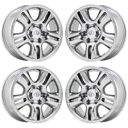 17" Lexus GX470 Bright Chrome wheels rims Factory OEM set 74167 EXCHANGE