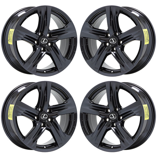 18" Lexus IS300 IS350 Turbo Black Chrome wheels rims OEM set 74355 EXCHANGE