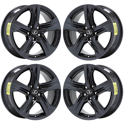 18" Lexus IS300 IS350 Turbo Black Chrome wheels rims OEM set 74355 EXCHANGE