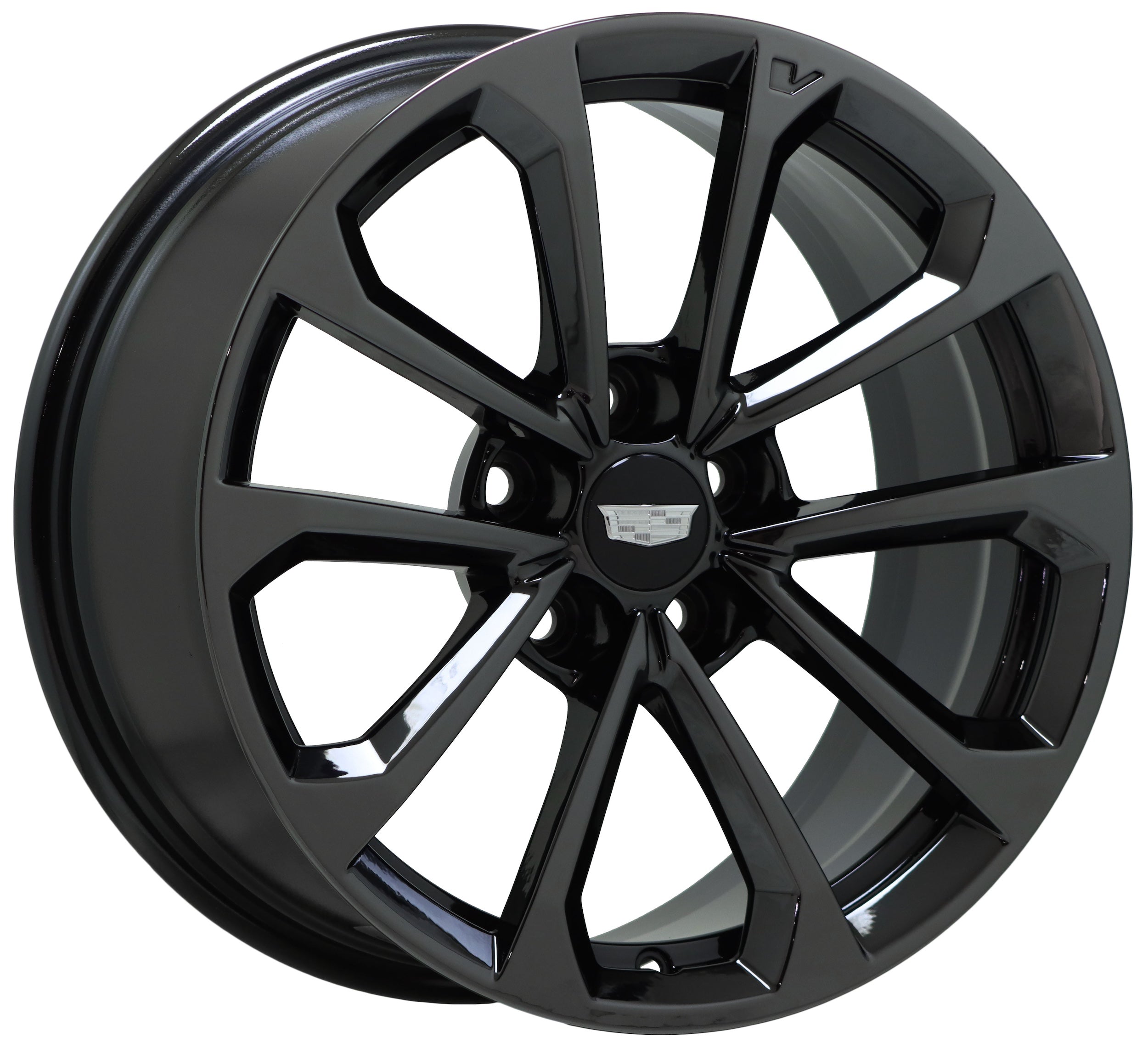 18x9.5" Cadillac ATS-V Sedan Black Chrome wheel Factory OEM GM 4770