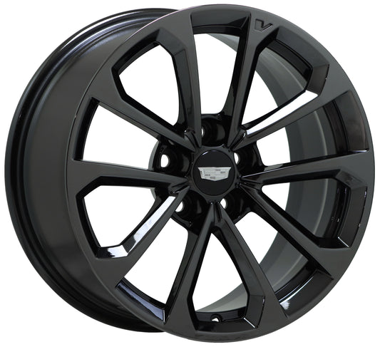 18x9.5" Cadillac ATS-V Sedan Black Chrome wheel Factory OEM GM 4770