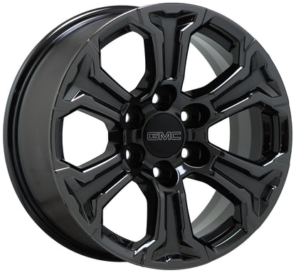 18" GMC Sierra Yukon 1500 Black Chrome wheels rims Factory OEM set 5910