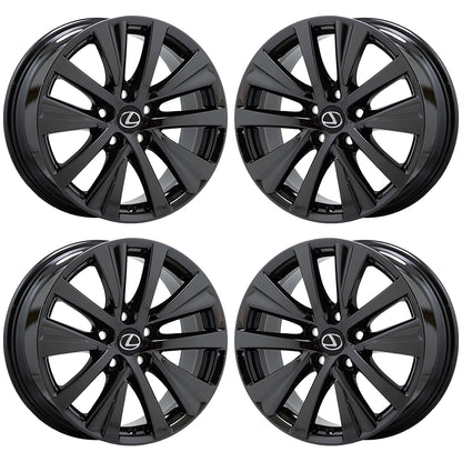 17" Lexus ES300 ES350 Black Chrome wheels rims Factory OEM set 74374 EXCHANGE