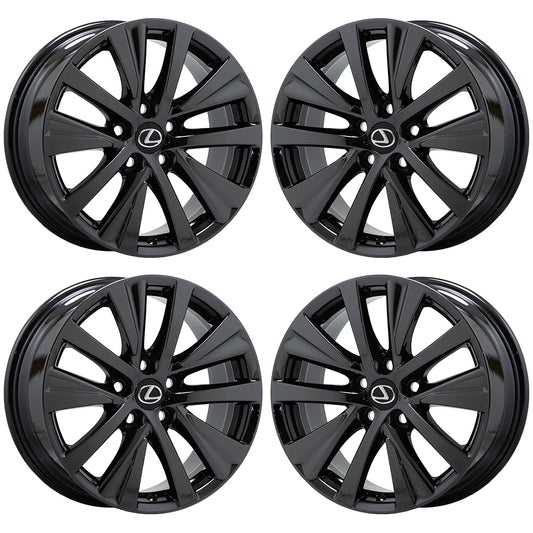 17" Lexus ES300 ES350 Black Chrome wheels rims Factory OEM set 74374 EXCHANGE