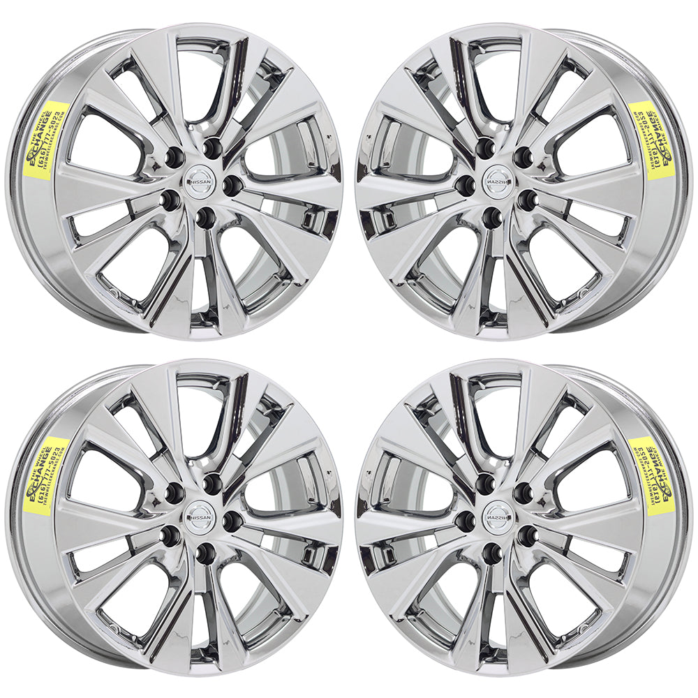 18" Nissan Murano Bright Chrome wheels rims Factory OEM 2015-2021 set 4 62706