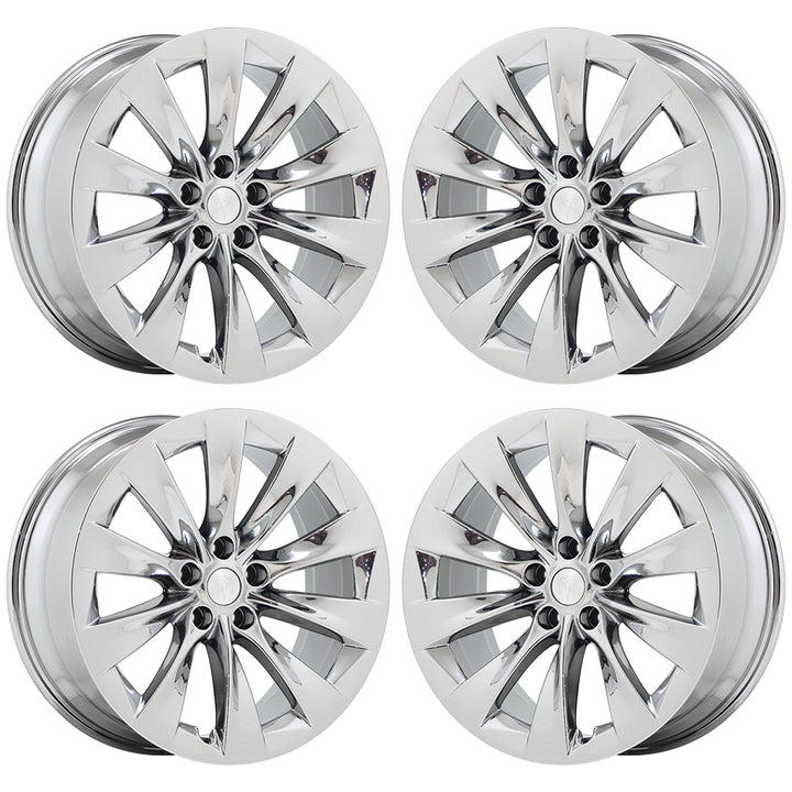Tesla Premium Factory OEM Wheels Rims Stock Replacement Chrome Black ...
