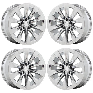20" Tesla Model X Bright Chrome wheels rims Factory OEM set 97800 97801 EXCHANGE