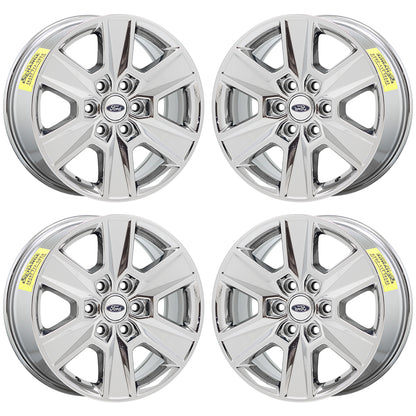 18" Ford F150 Truck Bright Chrome wheels rims Factory OEM set 4 3997 EXCHANGE