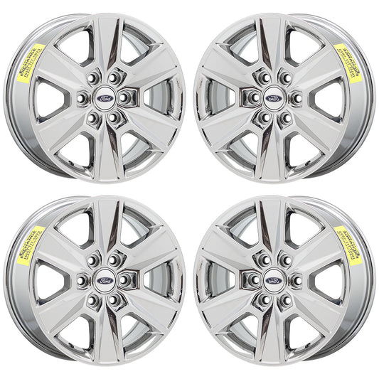 18" Ford F150 Truck Bright Chrome wheels rims Factory OEM 2015-2019 set 4 3997