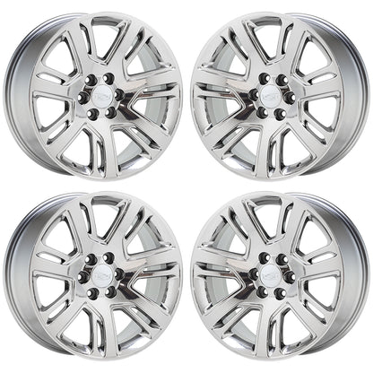 22" Cadillac Escalade Bright Chrome wheels rims Factory OEM 2015-2020 set 4 4738