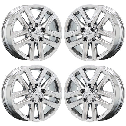 20" Lexus LX570 Bright Chrome wheels rims Factory OEM set 4 74280