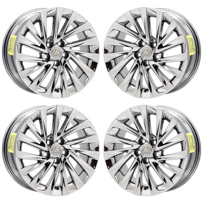 18" Lexus ES300 ES350 Bright Chrome wheel rim Factory OEM 74375 EXCHANGE