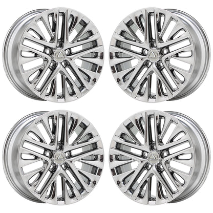 18" Lexus ES350 Bright Chrome wheels rims Factory OEM set 74278