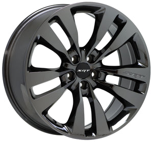 20x9 Dodge Charger Challenger SRT Black Chrome wheels rims Factory OEM set 2436
