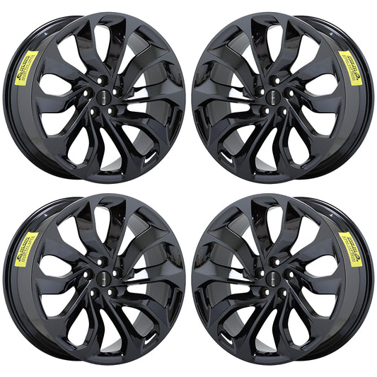 21" Lincoln Aviator Black Chrome wheels rims Factory OEM set 10239 EXCHANGE