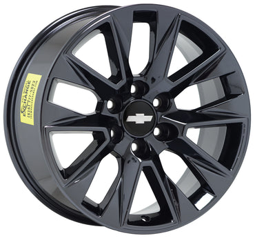20" Chevrolet Silverado 1500 Black Chrome wheels rims Factory OEM set 5919
