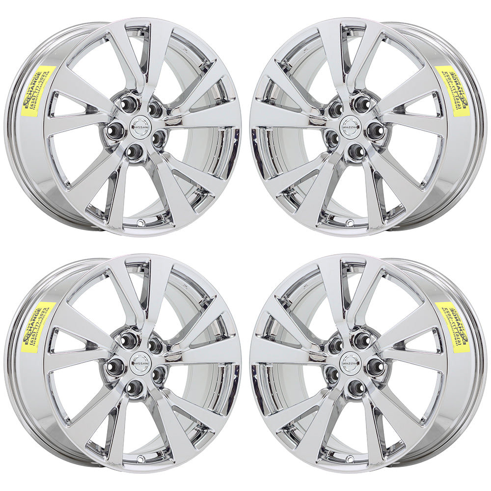 18" Nissan Maxima Bright Chrome Bright wheels rims Factory OEM set 4 62721