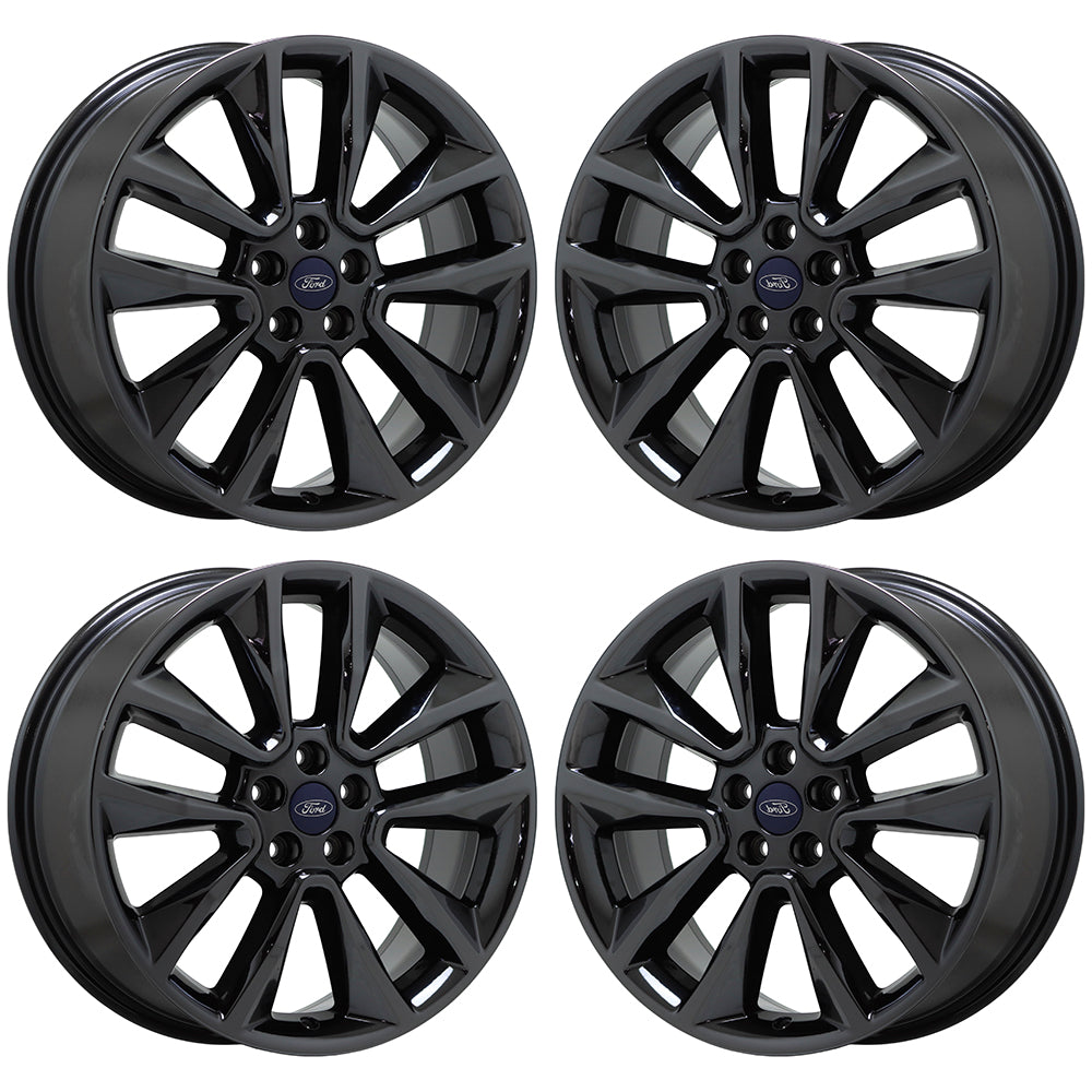 19" Ford Escape Black Chrome wheels rims Factory OEM set 3970