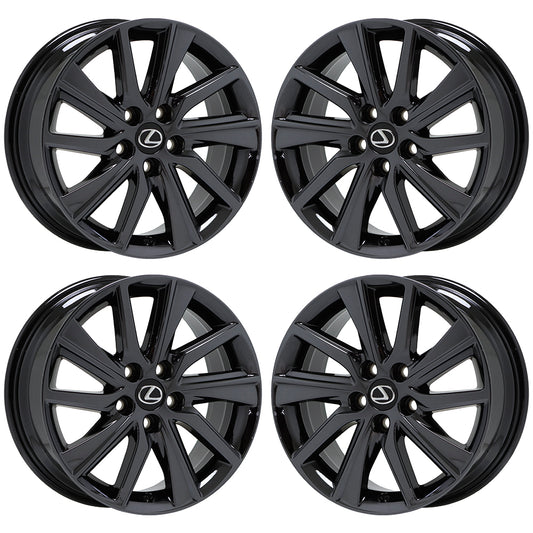 17" Lexus ES300 ES350 Black Chrome wheels rims Factory OEM set 4 74333 EXCHANGE