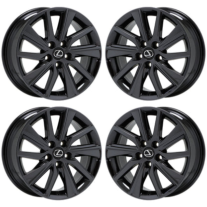 17" Lexus ES300 ES350 Black Chrome wheels rims Factory OEM set 4 74333 EXCHANGE