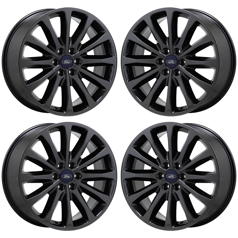 22" Ford F150 Platinum Black Chrome wheels rims Factory OEM set 10174 EXCHANGE