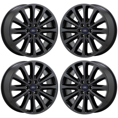 22" Ford F150 Platinum Black Chrome wheels rims Factory OEM set 10174 EXCHANGE