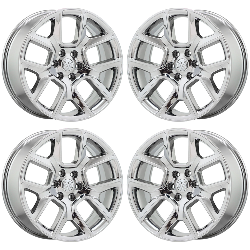 22" Dodge Ram 1500 Bright Chrome wheels rims Factory OEM 2019-2023 set 4 2684