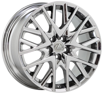 19" Lexus RC300 350 Bright Chrome wheel rim OEM (Rear) 74316