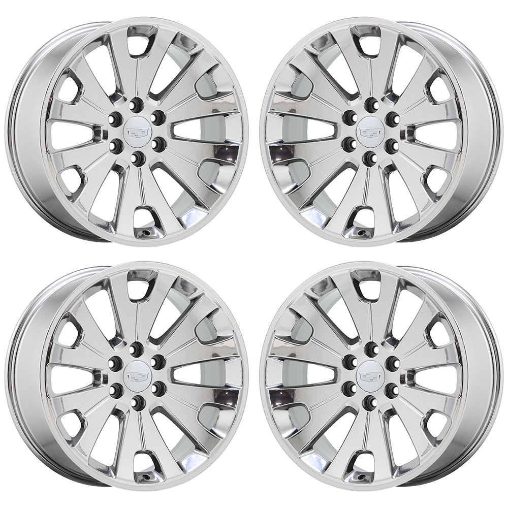 22" Cadillac Escalade Bright Chrome wheels rims Factory OEM GM set 5663