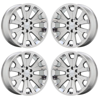 22" Cadillac Escalade Bright Chrome wheels rims Factory OEM GM set 5663