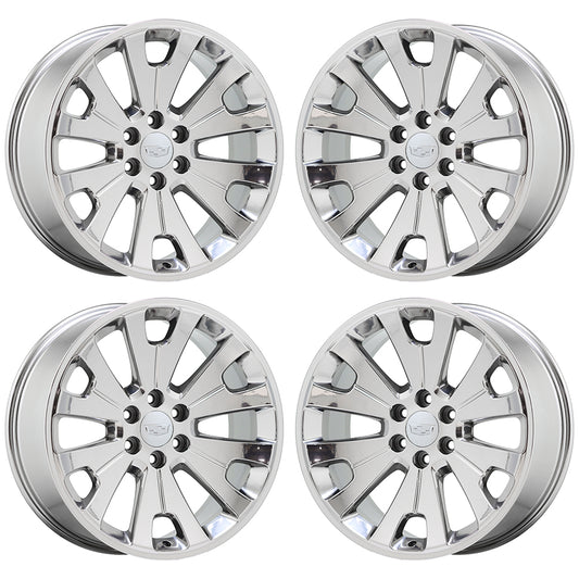 22" Cadillac Escalade Bright Chrome wheels rims Factory OEM GM set 5663