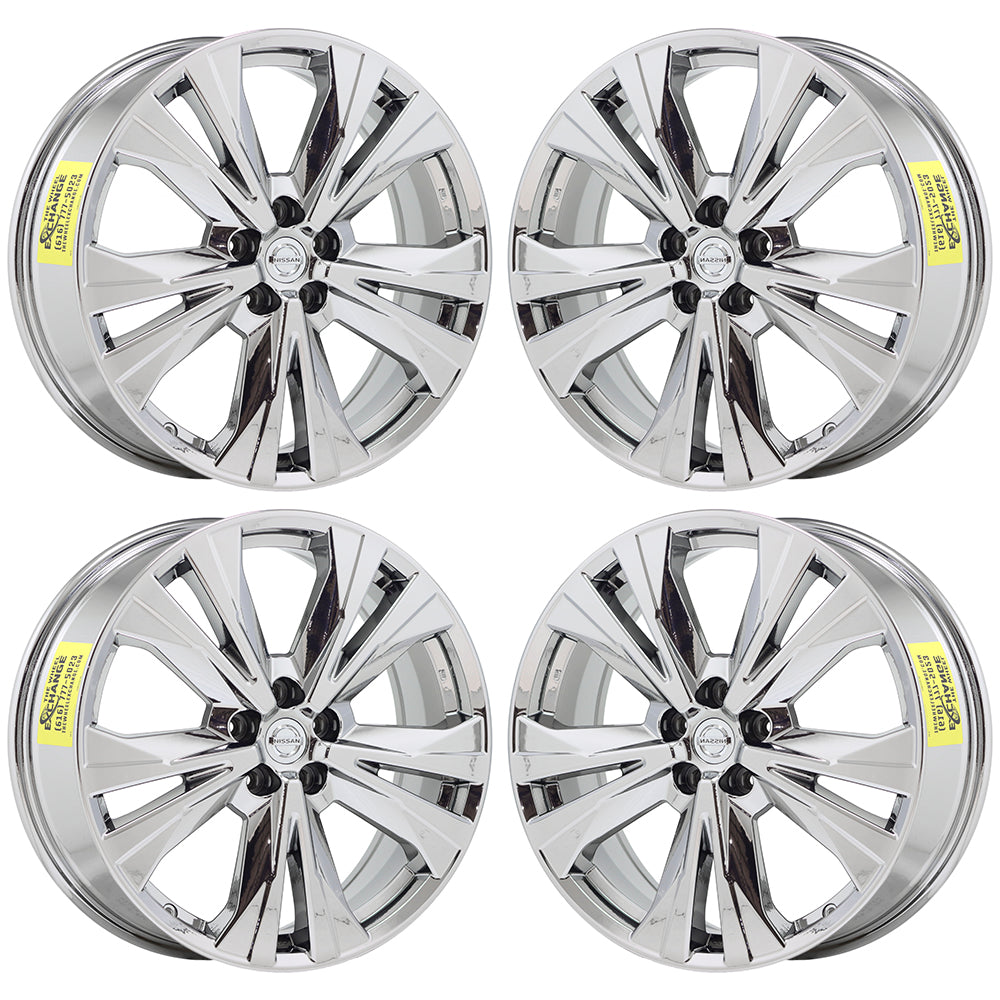 20" Nissan Pathfinder Bright Chrome wheels rims Factory OEM SET 4 62743 EXCHANGE