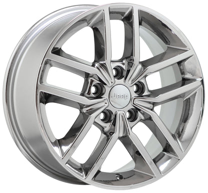 18" Jeep Grand Cherokee Bright Chrome wheels rims Factory OEM set 9156 9164