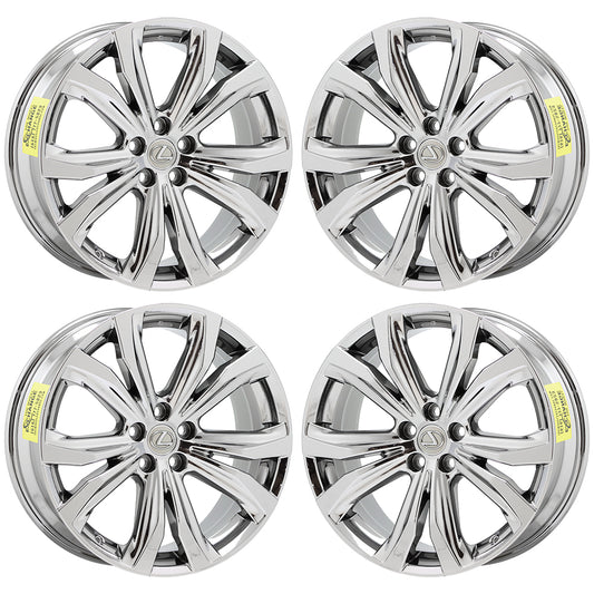 20" Lexus RX350 RX450H PVD Chrome wheels rims Factory OEM set 74338 EXCHANGE