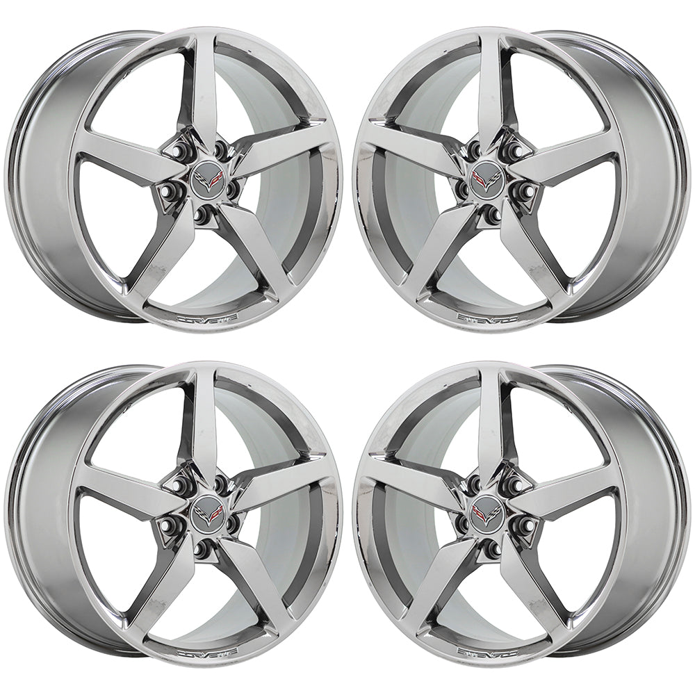 18" 19" Chevrolet Corvette Stingray C7 Chrome wheels rims OEM 5632 5638 EXCHANGE