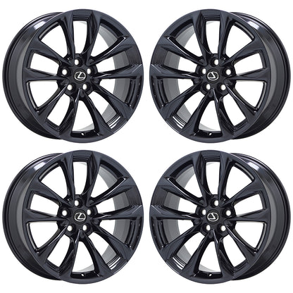 21" Lexus LC500 LC500h Black Chrome wheels rims Factory set 74361 74362 EXCHANGE
