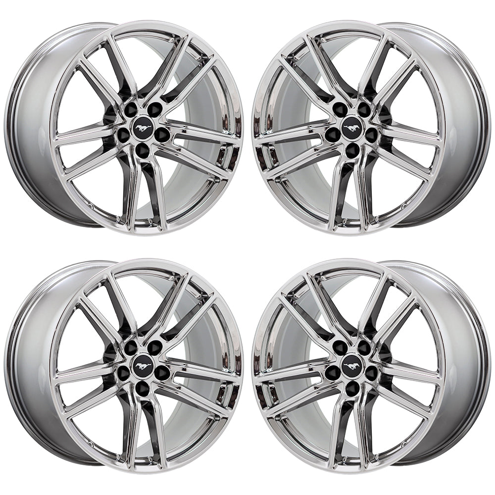 20x11" Ford Mustang GT500 Bright Chrome wheels rims Factory OEM set 10278 10279