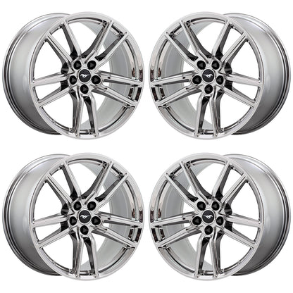 20x11" Ford Mustang GT500 Bright Chrome wheels rims Factory OEM set 10278 10279