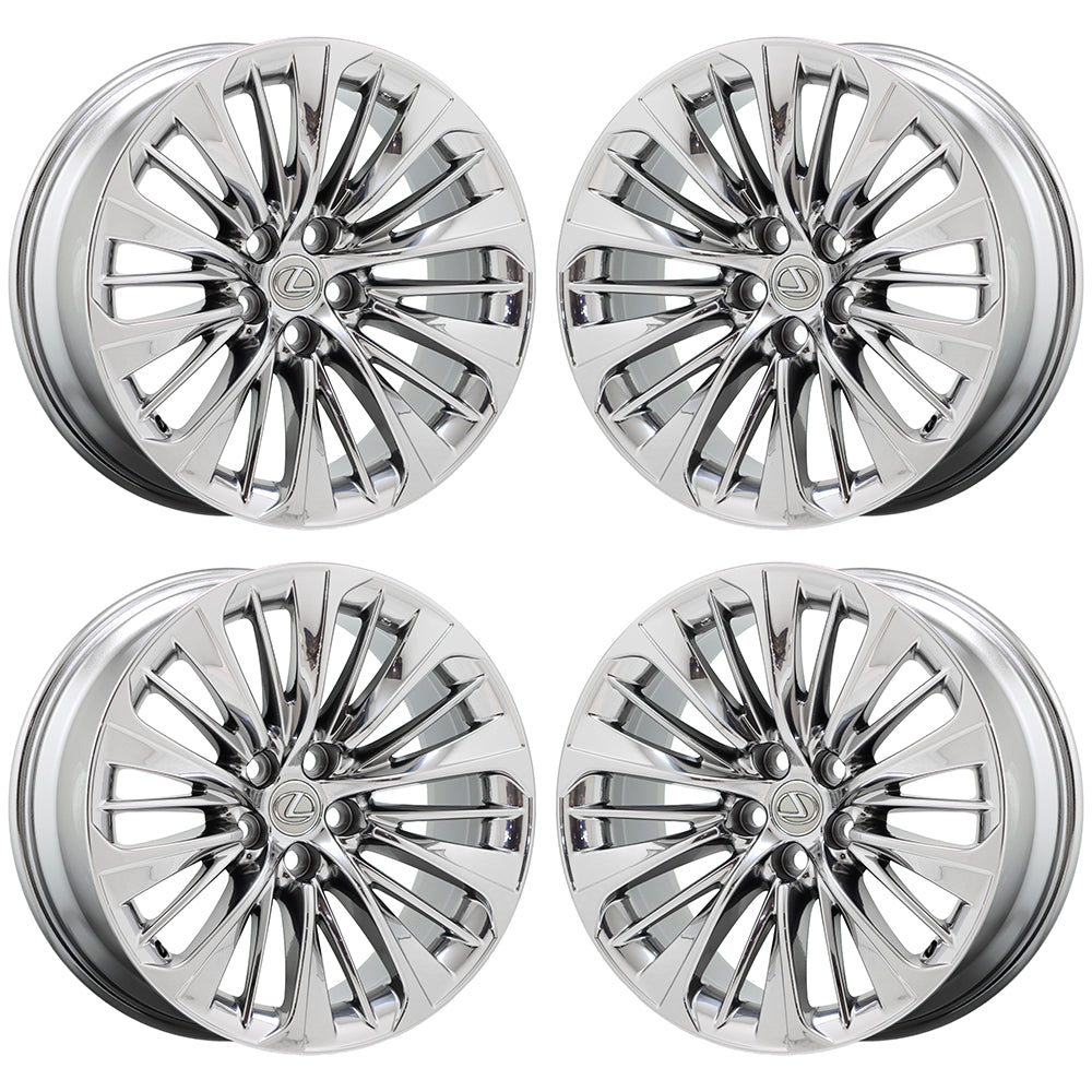 20" Lexus LS500 LS500h Bright Chrome wheel rim OEM 74370 EXCHANGE