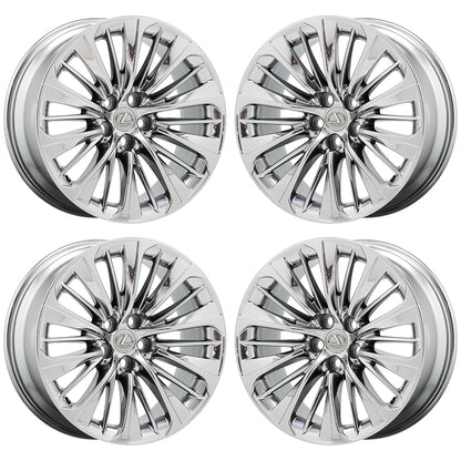 20" Lexus LS500 LS500h Bright Chrome wheel rim OEM 74370 EXCHANGE